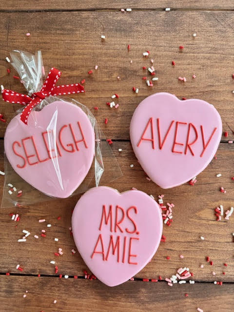 Valentine Personalized Heart Cookie